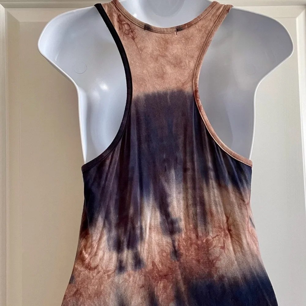 Tie-Dye Navy and Copper Maxi Dess - Picture 3 of 9